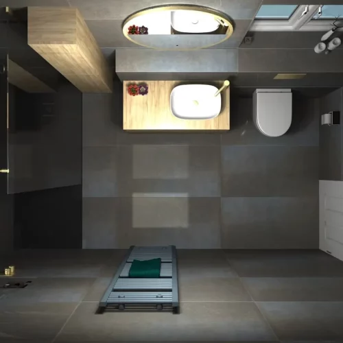 a main bathroom with a sink and a toilet